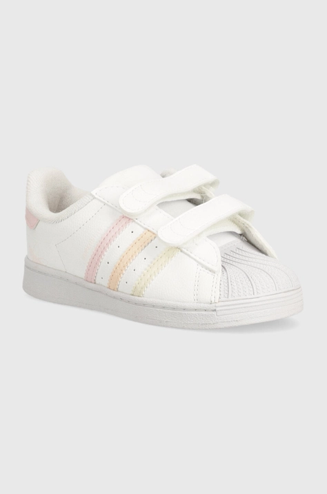 Detské tenisky adidas Originals SUPERSTAR biela farba