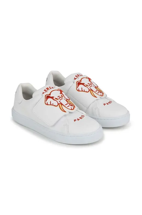 Kenzo Kids sneakersy skórzane dziecięce kolor biały