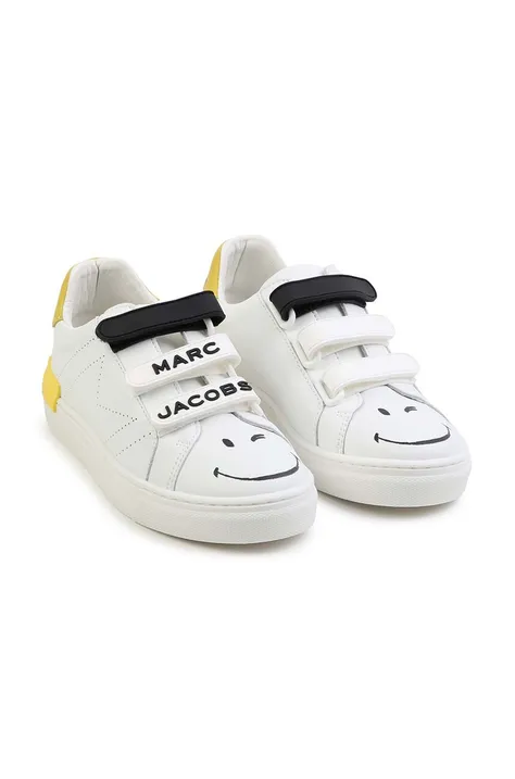 Dětské kožené sneakers boty Marc Jacobs x Smiley bílá barva