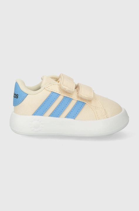 Detské tenisky adidas GRAND COURT 2.0 CF I béžová farba