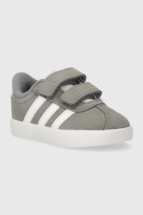 Detské tenisky adidas VL COURT 3.0 CF I šedá farba