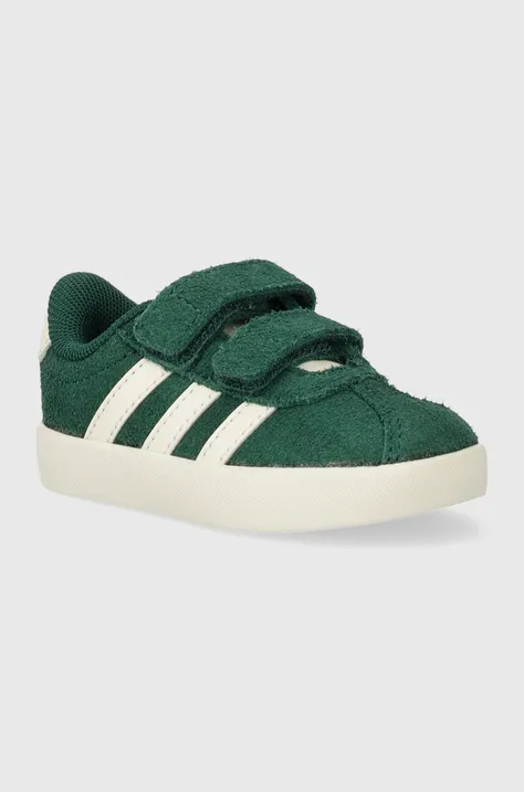 Παιδικά sneakers σουέτ adidas VL COURT 3.0 CF I χρώμα: πράσινο
