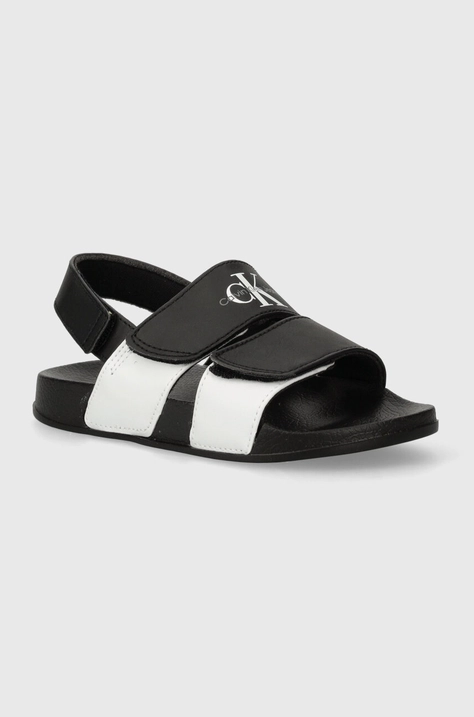 Calvin Klein Jeans sandale copii culoarea negru