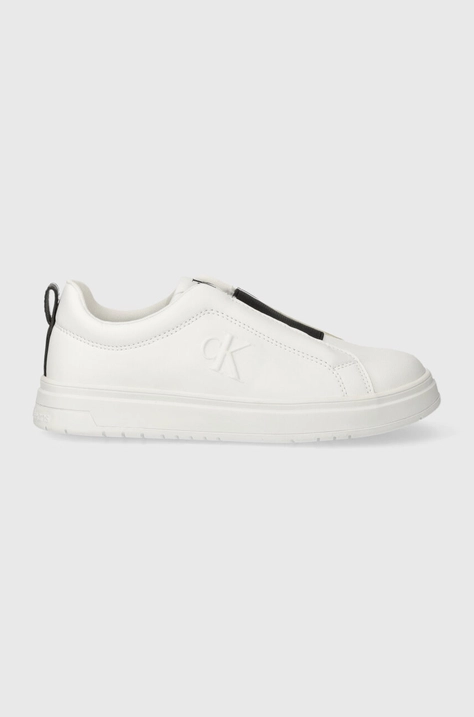 Calvin Klein Jeans sneakers pentru copii culoarea alb