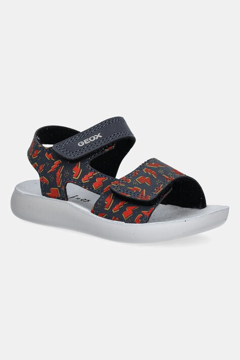 Geox sandały skórzane dziecięce SANDAL LIGHTFLOPPY kolor granatowy