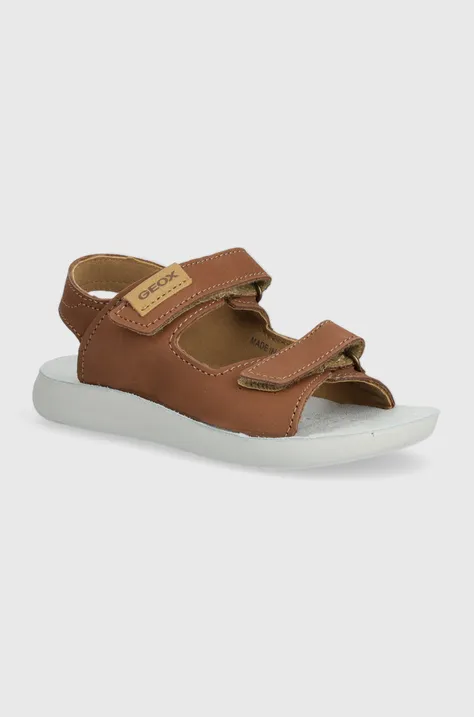 Geox sandali in nabuk per bambini SANDAL LIGHTFLOPPY colore marrone