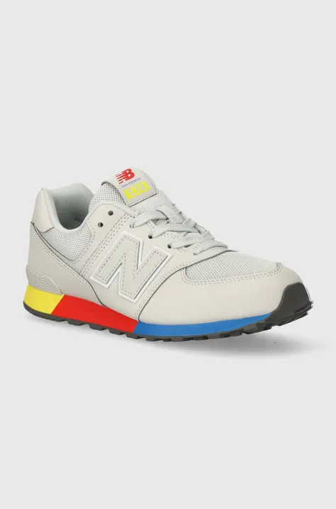 Dětské sneakers boty New Balance GC574MSC šedá barva