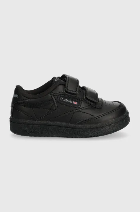 Дитячі шкіряні кросівки Reebok Classic колір чорний