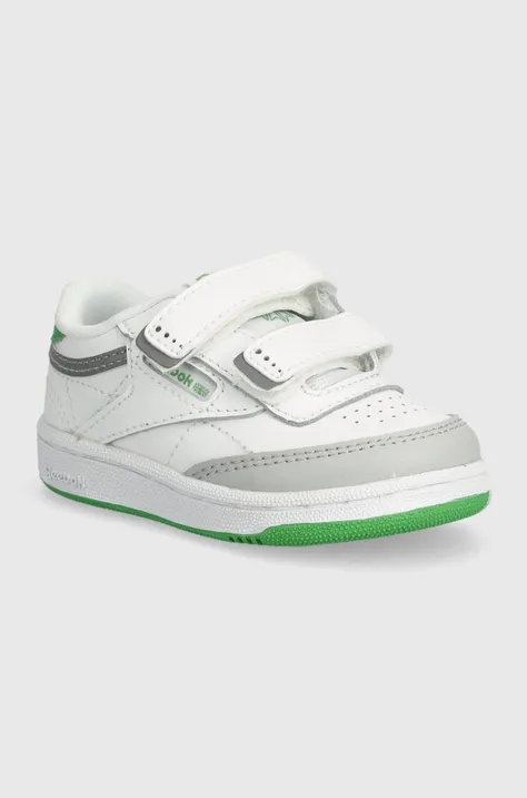 Dětské kožené sneakers boty Reebok Classic Club C bílá barva, 100075109