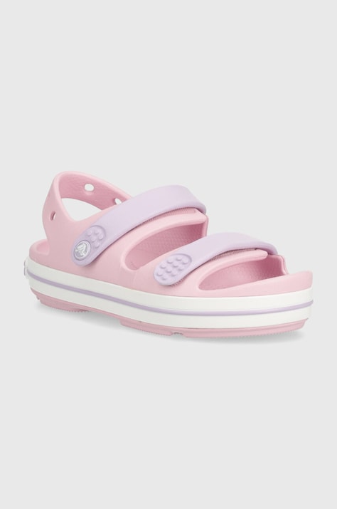 Crocs sandale copii CROCBAND CRUISER culoarea roz
