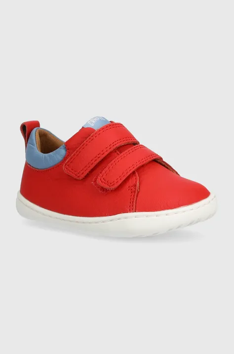 Дитячі шкіряні туфлі Camper колір червоний