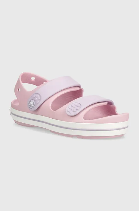 Detské sandále Crocs Crocband Cruiser Sandal ružová farba