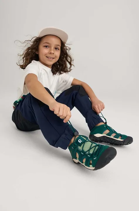Detské sandále Reima Talsi zelená farba