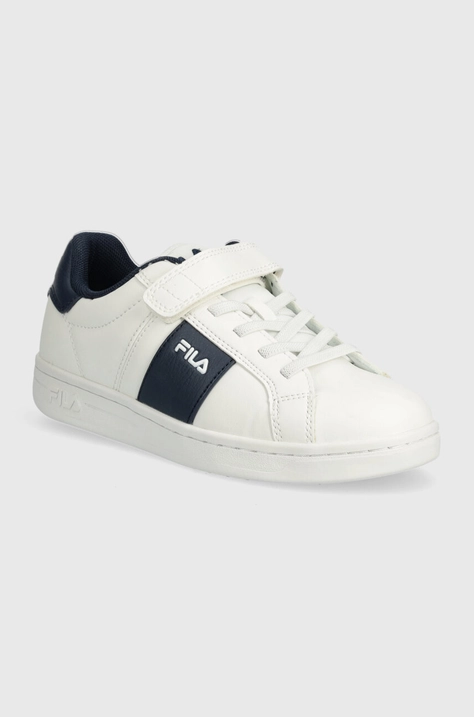 Dětské sneakers boty Fila CROSSCOURT LINE velcro tmavomodrá barva