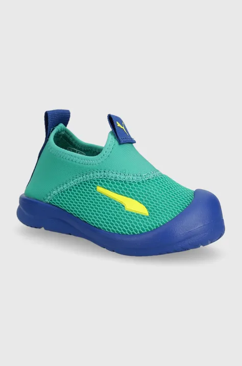 Dětské sneakers boty Puma Aquacat Shield Inf zelená barva