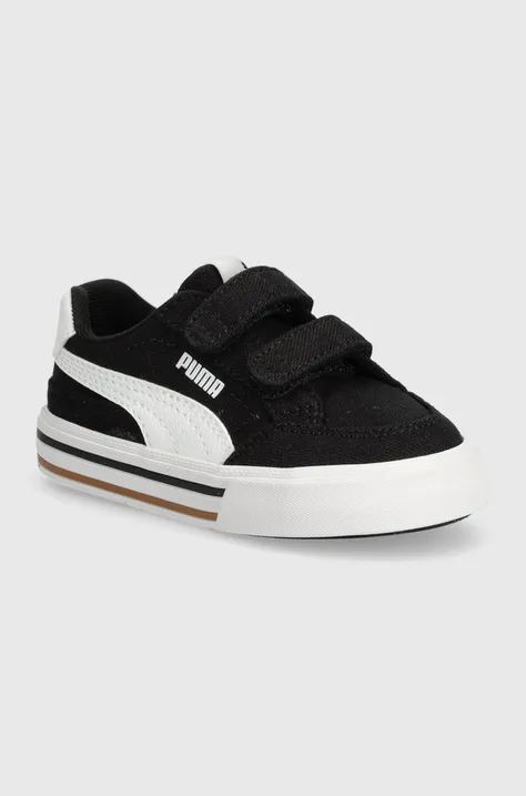 Παιδικά πάνινα παπούτσια Puma Court Classic Vulc FS V Inf χρώμα: μαύρο