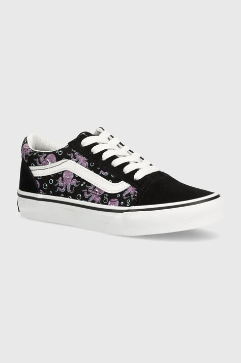 Παιδικά πάνινα παπούτσια Vans χρώμα: μαύρο
