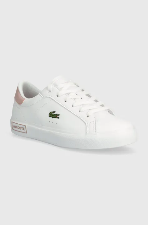 Otroške superge Lacoste Vulcanized sneakers bela barva