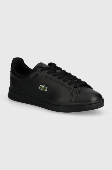 Παιδικά αθλητικά παπούτσια Lacoste Court sneakers χρώμα: μαύρο