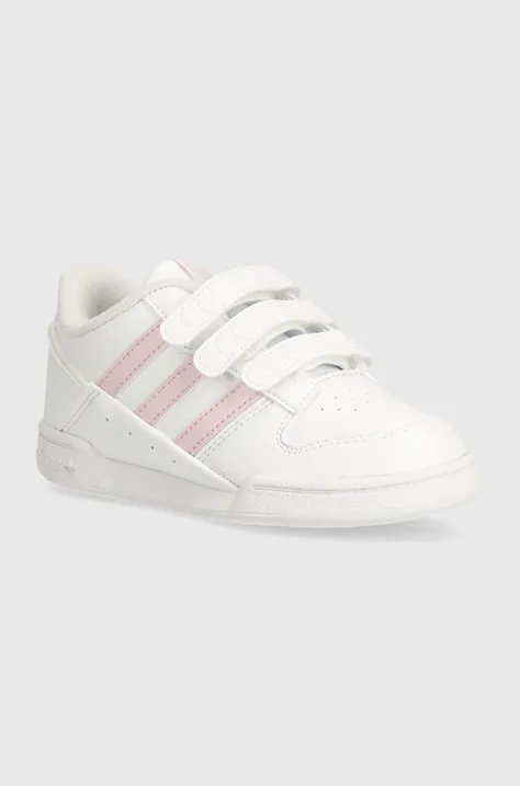Dětské kožené sneakers boty adidas Originals bílá barva