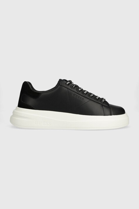 Guess sneakers din piele ELBA culoarea negru FMPVIB SUE12