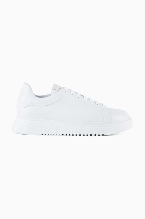 Kožené sneakers boty Emporio Armani bílá barva, X4X264 XF768 00001