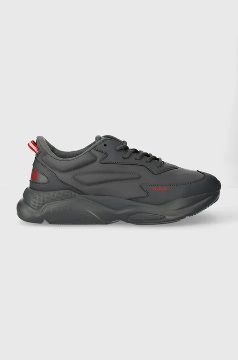 Sneakers boty HUGO Leon šedá barva, 50504799