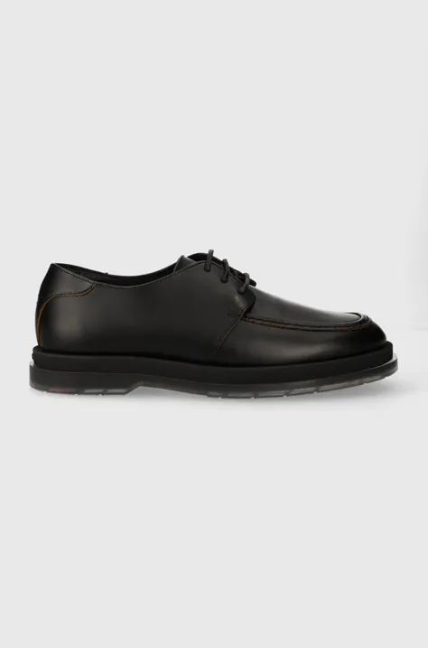 Шкіряні туфлі HUGO Chaol чоловічі колір чорний 50512805