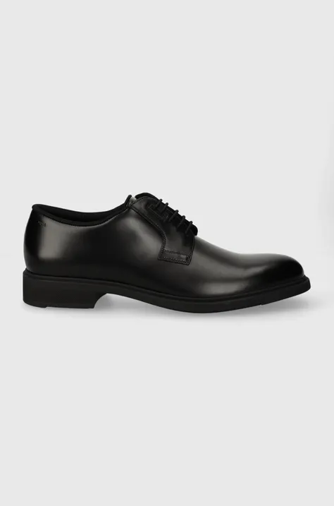 Шкіряні туфлі BOSS Firstclass чоловічі колір чорний 50499719