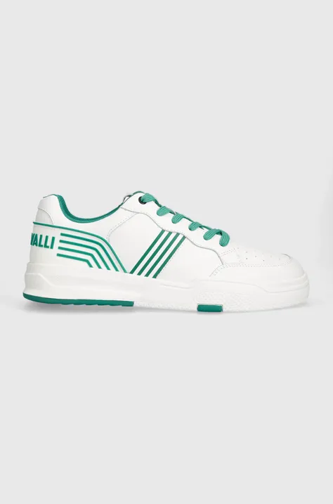 Kožené sneakers boty Just Cavalli bílá barva, 76QA3SO2