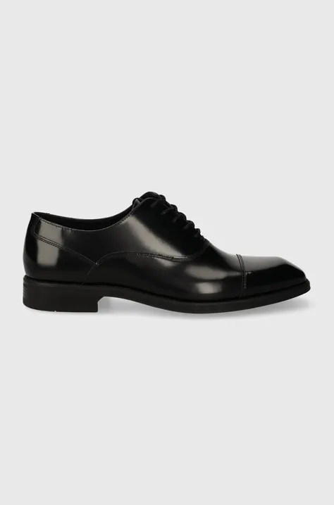 Шкіряні туфлі Aldo TOZZI чоловічі колір чорний