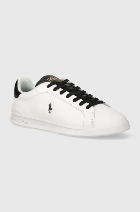 Polo Ralph Lauren sneakers din piele Hrt Crt II culoarea alb, 809923929001