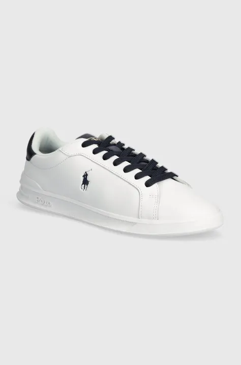 Кожаные кроссовки Polo Ralph Lauren Hrt Crt II цвет белый 809923929002