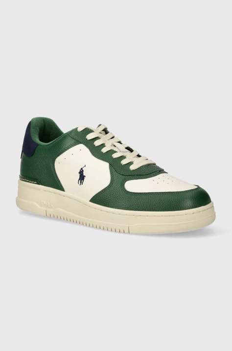 Polo Ralph Lauren sneakers din piele Masters Crt culoarea verde, 809931571003