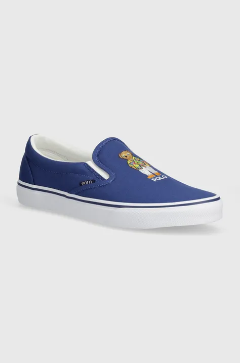 Πάνινα παπούτσια Polo Ralph Lauren Keaton-Slip χρώμα: ναυτικό μπλε, 816934057001