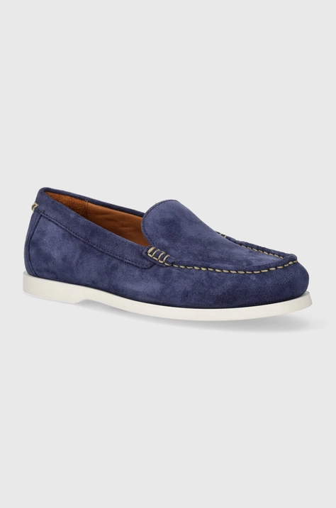 Polo Ralph Lauren mocasini din piele intoarsa Merton Vnetn barbati, culoarea albastru marin, 803932196002