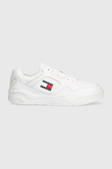 Tenisky Tommy Jeans TJM LEATHER OUTSOLE COLOR bílá barva, EM0EM01350