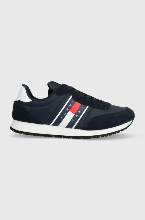 Αθλητικά Tommy Jeans TJM RUNNER CASUAL ESS χρώμα: ναυτικό μπλε, EM0EM01351