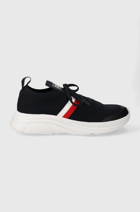 Кроссовки Tommy Hilfiger MODERN RUNNER KNIT STRIPES ESS цвет синий FM0FM04798