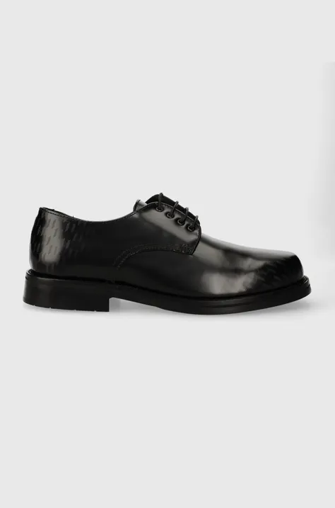 Шкіряні туфлі Karl Lagerfeld KRAFTMAN чоловічі колір чорний KL11423A