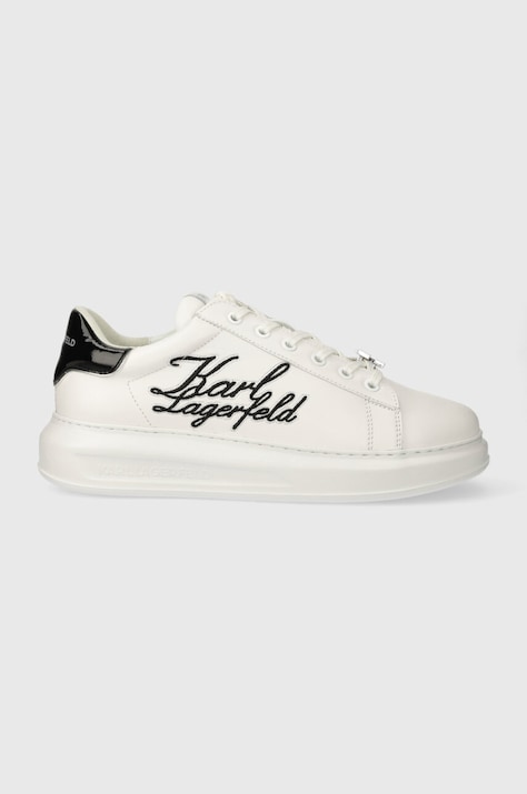 Karl Lagerfeld Sneakersy skórzane KAPRI MENS kolor biały KL52510S