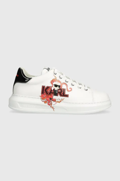 Karl Lagerfeld sneakersy skórzane KAPRI MENS CNY kolor biały KL95524F