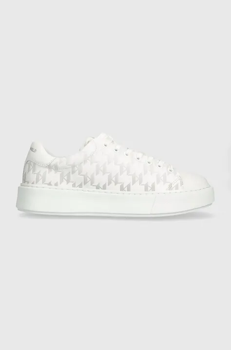 Δερμάτινα αθλητικά παπούτσια Karl Lagerfeld MAXI KUP χρώμα: άσπρο, KL52224