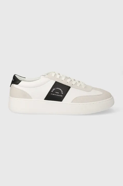 Karl Lagerfeld sneakersy skórzane KOURT III kolor biały KL51524