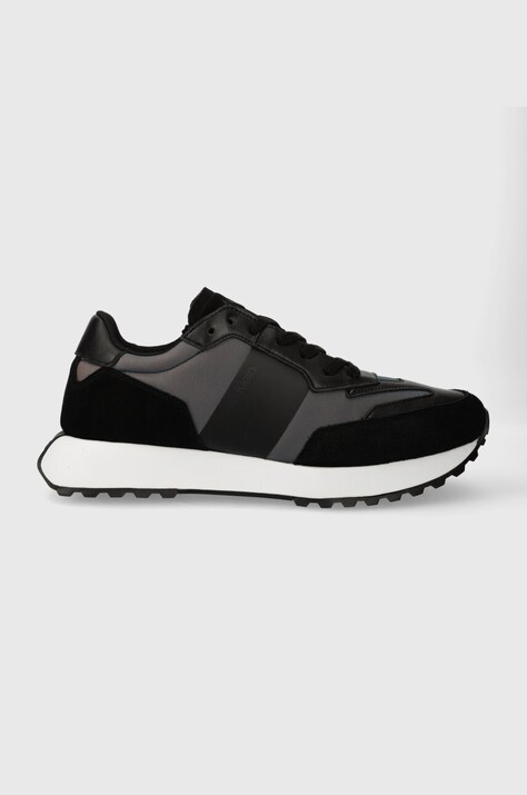 Tenisky Calvin Klein LOW TOP LACE UP PET čierna farba, HM0HM01346