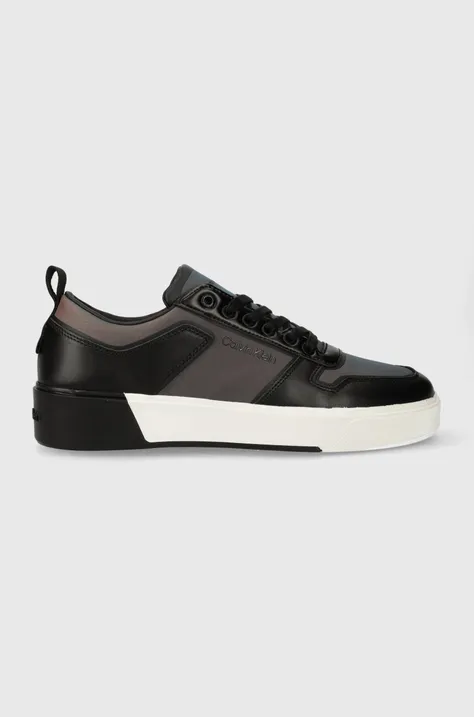 Calvin Klein sneakers LOW TOP LACE UP W/ HEATBOND PET culoarea negru, HM0HM01290
