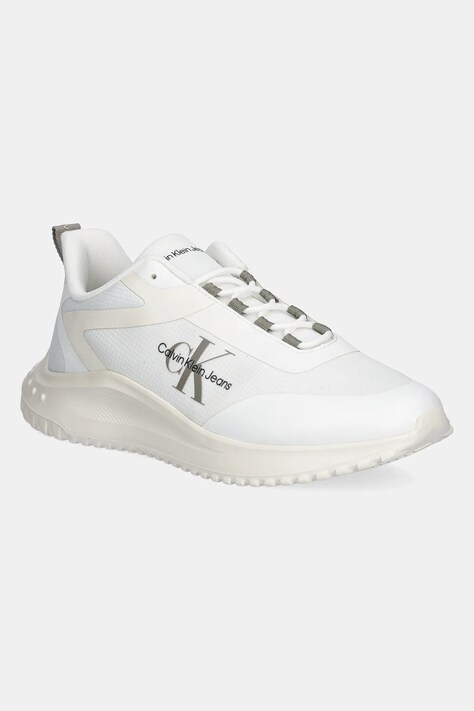 Calvin Klein Jeans sneakers EVA RUNNER LOW LACE ML MIX culoarea alb, YM0YM00968