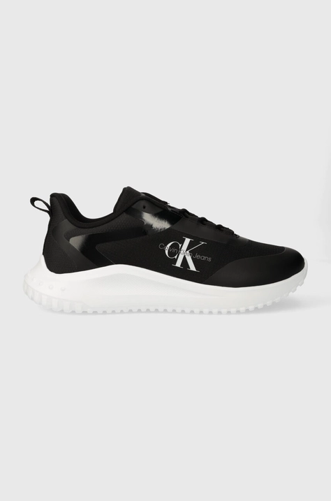 Αθλητικά Calvin Klein Jeans EVA RUNNER LOW LACE ML MIX χρώμα: μαύρο, YM0YM00968