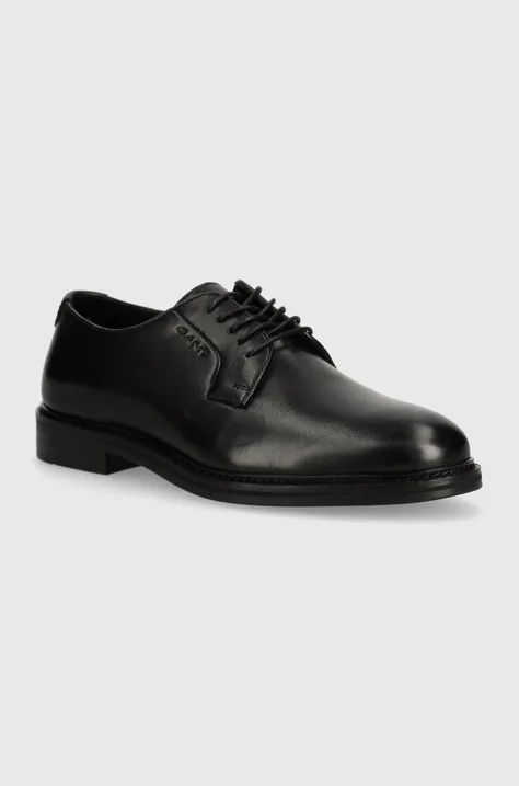 Kožne cipele Gant Bidford za muškarce, boja: crna, 28631463.G00
