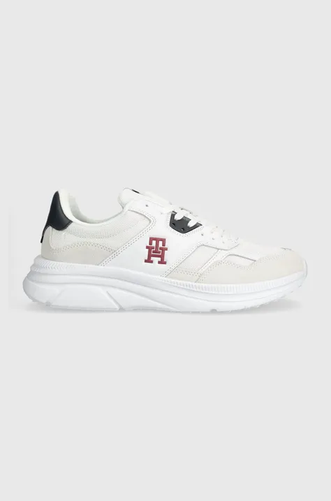 Sneakers boty Tommy Hilfiger MODERN RUNNER MIX bílá barva, FM0FM04937